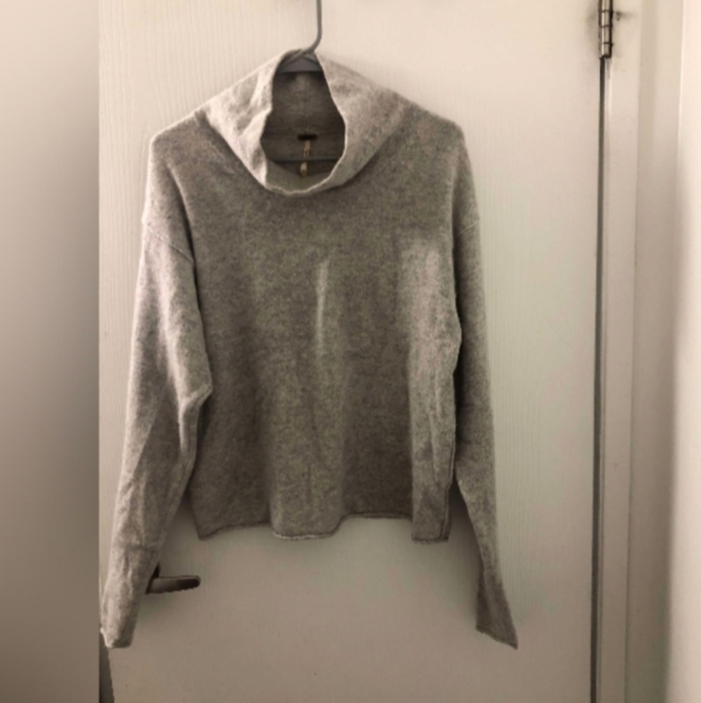 Free People Breakaway Mock Neck Cashmere Pullover Sweater Sz M